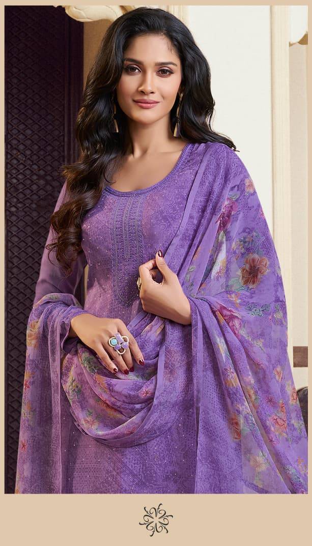 SILKINA-ROYAL CREPE 48 by  VINAY FASHION 74221 to 74228 series Pakistani Suits Colorful casual Wear Digital printed Dresses At Wholesale